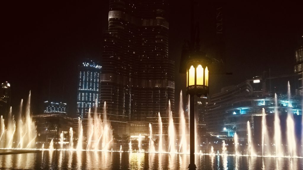 Dancing fountains in Dubai 